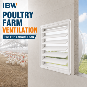 Ventilateur d'extraction à pression négative en fibre de verre FRP IP55 à haut débit d'air, directement de l'usine, pour élevages avicoles et serres - Product Image 4