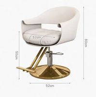 Chaise de salon en cuir gris classique moderne coupe de cheveux meubles de salon de coiffure avec des caractéristiques de style pour une utilisation au spa