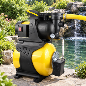 Pompe à jet automatique pour usage domestique 800W, ensemble de pompe à <span class=keywords><strong>eau</strong></span> en plastique avec réservoir sous pression et filtre pour l'irrigation des jardins - Product Image 3