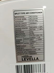 Aires Acondicionados Split de Pared con Ahorro de Energía, Solo Frío, 220v 60hz R410A 12000BTU 1.5HP, Unidad de Aire Acondicionado Ecológica - Product Image 5