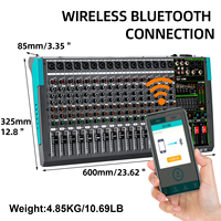 Biner PA16 Console Audio 16 Canaux Alimentation Fantôme 48V Effet de Réverbération Intégré 256 Table de Mixage Audio Professionnelle