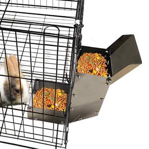 JH-Mech Mangeoire à lapin moderne personnalisable non toxique polyvalente mangeoire à oiseaux en acier inoxydable mangeoire à lapin - Product Image 2