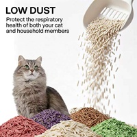 Litière pour chat AFP à faible teneur en poussière, hautement absorbante, mélange multi-matériaux (Tofu, Argile Bentonite, Manioc, Amidon de maïs, Bicarbonate de soude)