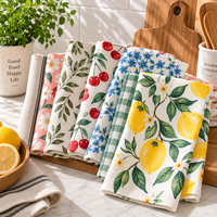 Serviettes de cuisine personnalisées Hoshom, 100% coton, imprimées numériquement en couleur, chiffons de nettoyage, torchons à thé, serviettes de table, fournisseur en gros