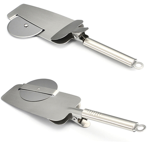 Cortador de pan multifunción de acero inoxidable 3 en 1, cortador de pastel, cáscara de pastel, rueda de <span class=keywords><strong>Pizza</strong></span>, pala, cuchillo, servidor de pasteles con Clip de cocina - Product Image 4