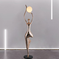 Lampadaire moderne Sculpture humaine debout abstrait lampadaires Led haut de gamme 3d pour l'intérieur maison coin bureau centre commercial