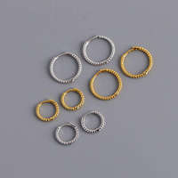 Harga Pabrik Anting Hoop Twist Perak Sterling 925 Berlapis Emas 18K Grosir untuk Pasokan Pengecer