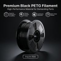 Filament d'imprimante 3D PETG Premium 1,75 mm, tolérance surveillée par laser, résistant aux produits chimiques, stable aux UV, pour impression FDM, industriel, NOIR