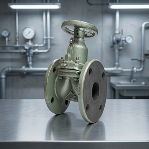 Válvula de diafragma de hierro fundido tipo Weir 150LB, válvula de diafragma con bridas, válvula industrial para lodos con revestimiento de neopreno y ebonita, BS 5156 - Product Image 3