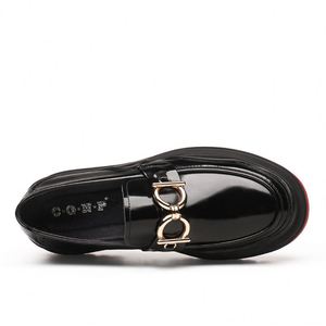 Nouvelles Chaussures Habillées Confortables et Légères en Cuir Véritable pour Hommes à Semelle Épaisse et Bout Rond, Faciles à Enfiler, avec Fonction Rehausseur de Hauteur pour l'Automne - Product Image 6
