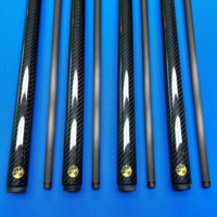 Taco de salto de fibra de carbono completo más vendido 58 pulgadas Radial 13mm punta multicapa Taco de salto de carbono negro clásico para piscina