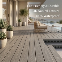 Planches de terrasse en WPC à texture bois 3D de qualité supérieure, revêtement de sol paysager de luxe