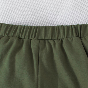 ชุดลำลองสองชิ้นคุณภาพสูงสำหรับเด็กผู้ชาย ขายส่งชุดกีฬาฤดูร้อนสำหรับเด็ก ผ้าแคนวาสลายพราง - Product Image 5