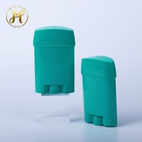 Conteneur de déodorant vide personnalisable de 60 g, ovale, en plastique PP, rechargeable, avec bouchon à vis, ouverture facile, emballage personnalisé, couleur personnalisée