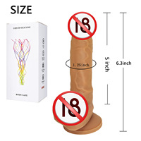 Vente en gros de gros dildos en silicone liquide pas chers, 6,3 pouces (16 cm), vibromasseur pour homme et femme, gros, épais, long, jouet sexuel pour femmes
