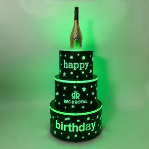 Support à gâteau d'anniversaire LED personnalisé RICHSHINING à 2, 3, 4 ou 5 niveaux avec logo, idéal pour les fêtes, mariages et centres commerciaux - Product Image 1