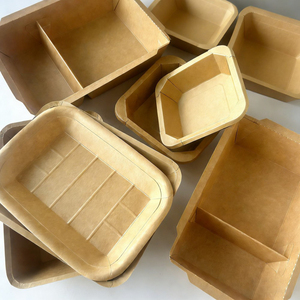 Bandeja Desechable <span class=keywords><strong>de</strong></span> Papel Kraft <span class=keywords><strong>de</strong></span> Dos Compartimentos <span class=keywords><strong>con</strong></span> Función Anti-Rizado para Comida para Llevar, Sushi, Papas <span class=keywords><strong>Fritas</strong></span> - Product Image 2