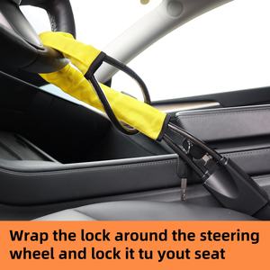 FARBIN הגה נעילת מכונית מושב חגורת מנעול נגד גניבת מכשיר נגד גניבה רצועות אבטחה נגד גניבת רכב מנעול - Product Image 3