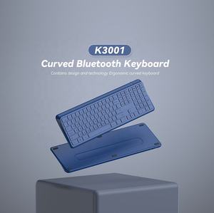 Clavier Bluetooth sans fil ergonomique multi-appairage Bluetooth+2.4G, clavier incurvé sans fil pour ordinateur - Product Image 3