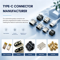 Connecteur mâle USB Type C 24 broches PD3.1 QC3.0 100W 240W Charge rapide 5A 48V Acier inoxydable Montage sur circuit imprimé traversant (DIP)