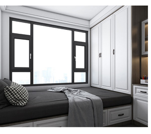 Nhà máy cửa sổ treo thấp hơn hiện đại tùy chỉnh cách âm hợp kim thép mô hình mở ngang - Product Image 1