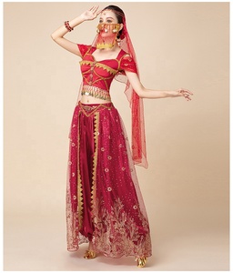 Disfraz de Halloween de Bollywood para Mujer, Popular Disfraz de Princesa Jazmín de <span class=keywords><strong>Aladdin</strong></span> de TV y Películas para Niñas - Product Image 3