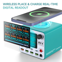 Alimentation régulée sans fil RF-MC09, source d'alimentation CC à 8 canaux, station de charge rapide multi-USB pour la réparation de cartes mères