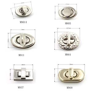 Cierre de Metal Pulido de Níquel de 50 mm, Cierre Giratorio con Forma de Flor Personalizado, Herraje para Bolsos, Cierre de Giro - Product Image 5