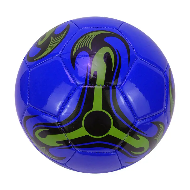 थोक नरम सिंथेटिक चमड़ा आधिकारिक आकार पांच नीली सस्ती पीवीसी सॉकर बॉल
