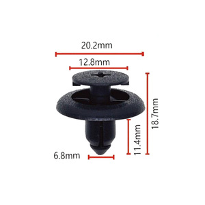 Clip de fixation de calandre de pare-chocs de voiture Smooth Sailing B250 20,2 mm en plastique noir pour Toyota RAV4 - Product Image 1