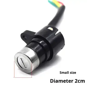 Cerradura Eléctrica de Tres Cables con Cabeza Pequeña en Bolsa <span class=keywords><strong>Xing</strong></span> <span class=keywords><strong>Sheng</strong></span>, Interruptor de Llave Universal, Fuente de Alimentación para Vehículos Eléctricos y Triciclos - Product Image 2