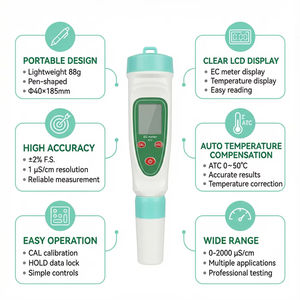 Veinasa XS-LEC-101 Testeur de conductivité numérique portable, stylo testeur EC 0-2000 µS/cm RS485, <span class=keywords><strong>analyse</strong></span> de la qualité de l'eau pure, système RO - Product Image 4