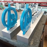 Personnalisé Mini LED Illuminé Acrylique Logo En Acier Inoxydable Boutique Porte Caractères Affichage Intérieur Bureau Lumineux Signe Éclairage