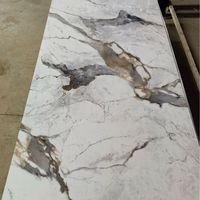 Venta caliente 4x8ft Panel de pared de mármol impermeable ignífugo y tablero Revestimiento UV Hoja de mármol de PVC