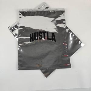 Metallic Silver Aluminum Zipper Bags - Custom Printed Double Sided Foil Bags for Clothing & Cosmetics - Product Image 2
