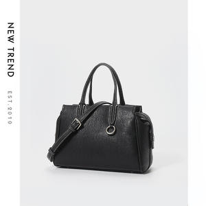 Sac messager élégant pour femme en cuir véritable, style bohème tendance, fermeture éclair, doublure en polyester imperméable, sac 3L+ - Product Image 3