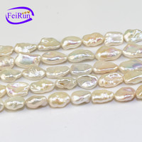 Perles de culture d'eau douce naturelles irrégulières de qualité 3A de 10-11 mm, perles de culture d'eau douce, collier de perles, perles naturelles en gros