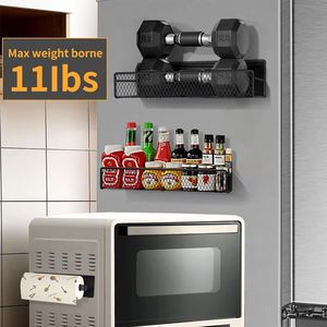 Lot de 4 étagères magnétiques amovibles pour réfrigérateur, organisateur d'épices et d'herbes, support de rangement pour assaisonnements et condiments de cuisine - Product Image 5