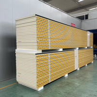 Panneau mural sandwich en mousse de polyuréthane isolante ignifuge décorative extérieure pour toiture métallique de chambre froide