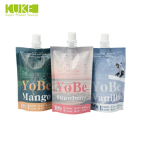 Kuke 100ml 1500ml Haute Température Biodégradable Personnalisé Résistant Gravure Imprimé Sauce Alimentaire Emballage Bec Sac Stand Pouch
