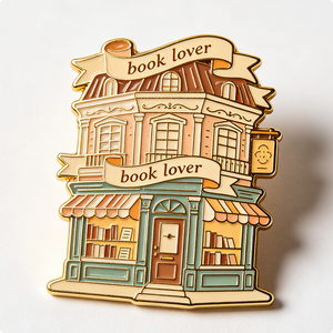Pin de solapa de metal esmaltado para amantes de los libros, insignia de biblioteca y librería, de una sola cara, accesorio de moda, regalo, recuerdo - Product Image 4