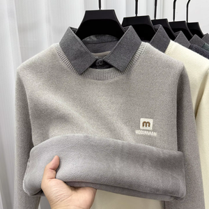 <span class=keywords><strong>Pull</strong></span> en maille à col rond pour <span class=keywords><strong>homme</strong></span>, couleur unie, personnalisable avec logo OEM, style décontracté et professionnel - Product Image 1