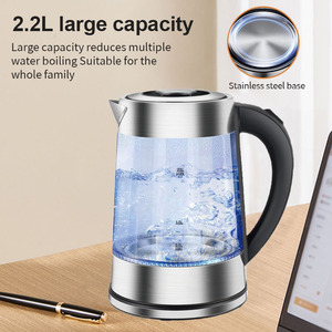 Electric <b>Kettle</b> 2L Glass Stainless Steel Automatic Power Off Household <b>Water</b> Boiler - Product Image 2