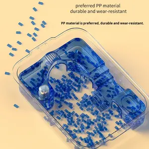 Cage à <span class=keywords><strong>hamster</strong></span> en plastique extra-large de luxe, entièrement transparente, design ours en soie dorée, style moderne, roue à courir détachable, grande - Product Image 2