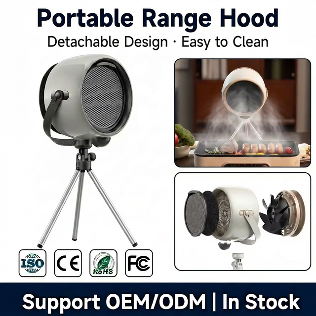 Dopapod G10 Portable Exhaust Fan Small Kitchen Hood Extractor Barbecue 2000mAh Desktop Range Hoods with Mini Suction Cooker Hood