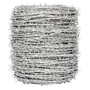 Rouleau de fil <span class=keywords><strong>barbelé</strong></span> galvanisé calibre 12,5, 500 m, avec supports de clôture - Product Image 1