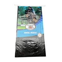Sac tissé en PP résistant aux déchirures 20 kg pour le stockage de céréales et de granulés pour chevaux et poneys avec ouverture facile et impression de logo personnalisée