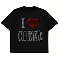 Design personnalisé pour t-shirt avec strass et transfert thermique