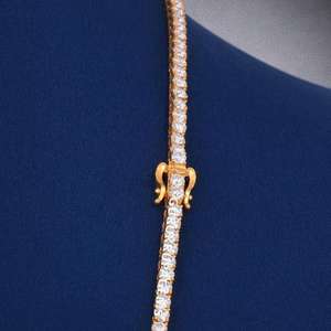 สร้อยคอเพชรเพาะเลี้ยงเงินแท้ 925 ดีไซน์หรูหรา เหมาะสำหรับเป็นของขวัญแต่งงาน - Product Image 4