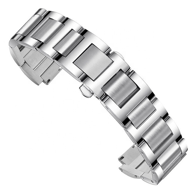 Quick Release Solid Metal Stainless Steel Watch Band Strap Blue Balloon Series Steel Strap Men's Watch Band